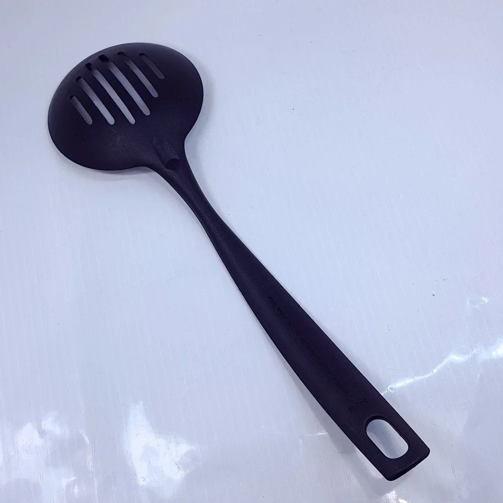 Heat Resistant Slotted Spoon Skimmer strainer Black Kitchen Utensil Nylon 890-5
